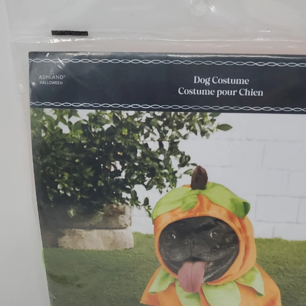 Dog Pumpkin Costume - Vibrant Orange SIZE M